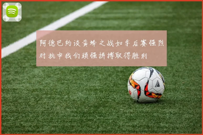 阿德巴约谈黄蜂之战如季后赛强烈对抗中我们顽强拼搏取得胜利